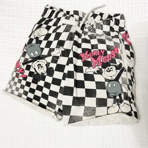 Zara x Disney Mickey Mouse Checkered Shorts size 6